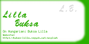 lilla buksa business card